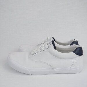 J. Crew Men's Size 8 White Canvas Lace-Up Sneakers